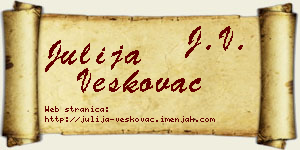 Julija Veškovac vizit kartica